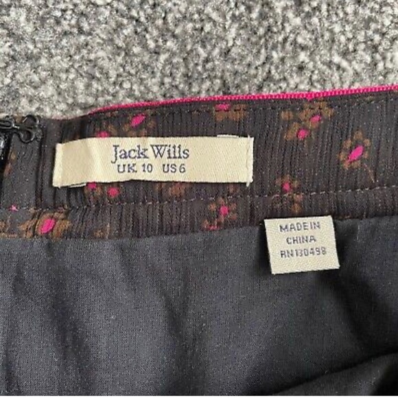 JACK WILLS Skirt Size 10 Chiffon Pleated Ditsy Floral Short Mini - Picture 6 of 7